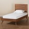 Baxton Studio Jiro Mid-Century Modern Walnut Brown Finished Wood Twin Size Platform Bed 186-11160-11159-Zoro - alternate 7